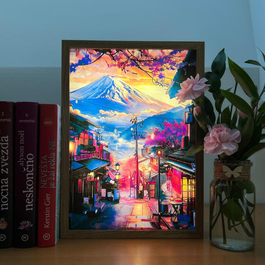 Japanese Town and Mount Fuji (4 in 1)