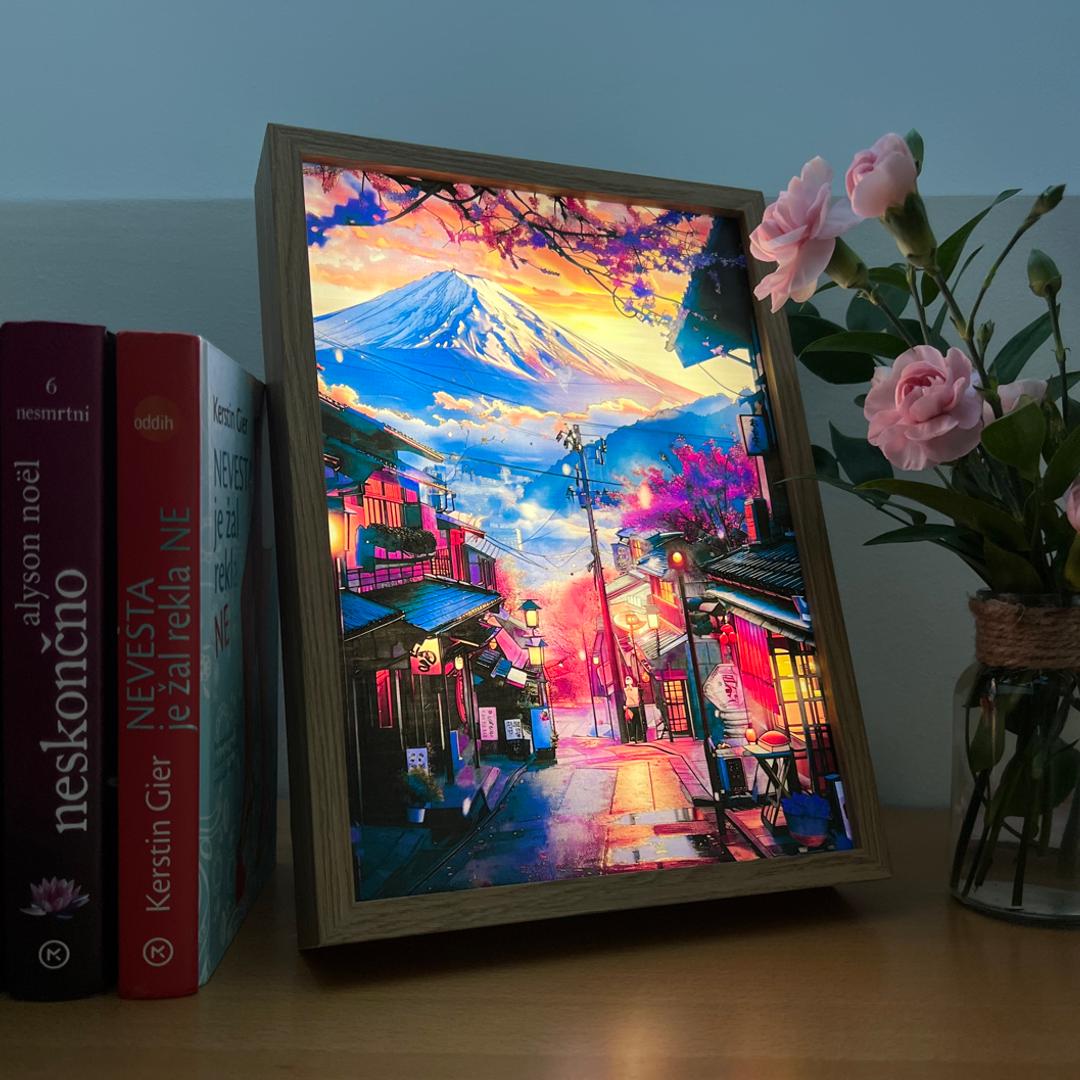 Japanese Town and Mount Fuji (4 in 1)